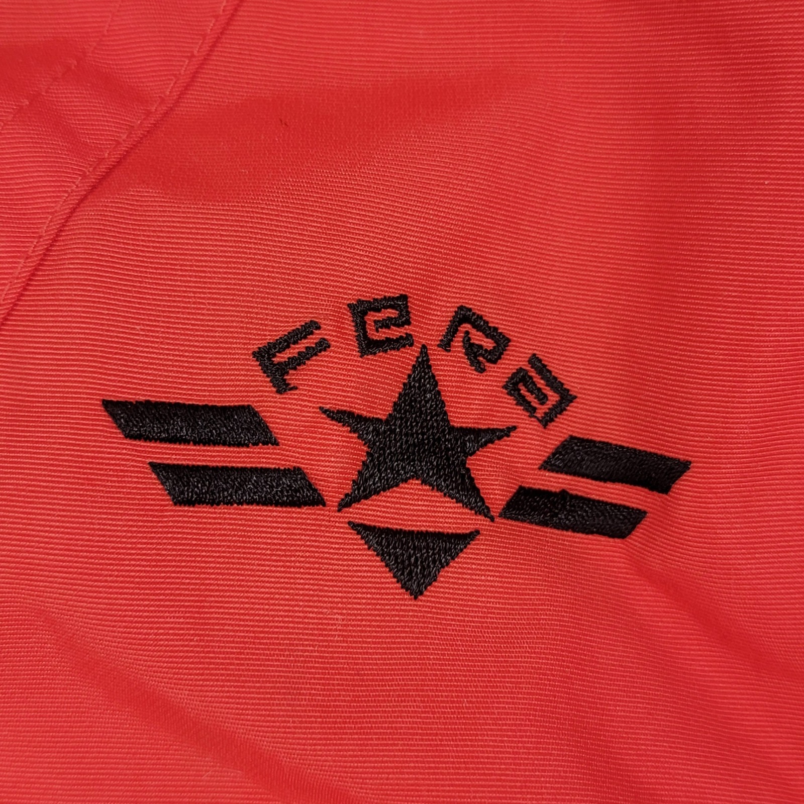 Vintage Fera Red Ski Jacket Women Size 8 Black Trim Insulated Bomber Retro 80s